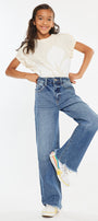 Kitty  High Rise Mini Straight Leg Kid Jeans - Official Kancan USA