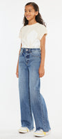 Kitty  High Rise Mini Straight Leg Kid Jeans - Official Kancan USA