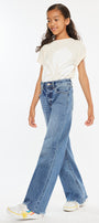 Kitty  High Rise Mini Straight Leg Kid Jeans - Official Kancan USA
