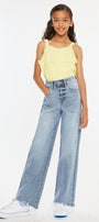 Bee High Rise Slim wide Leg Kid Jeans - Official Kancan USA
