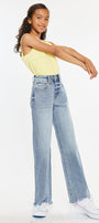 Bee High Rise Slim wide Leg Kid Jeans - Official Kancan USA