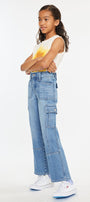 Bay High Rise Slim Straight Cargo Pants - Official Kancan USA