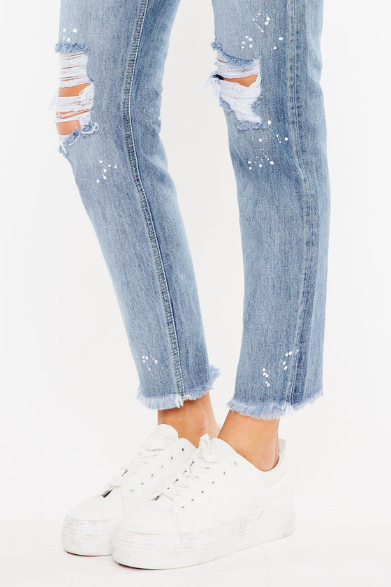 Oceane High Rise Slim Straight Jeans - Official Kancan USA