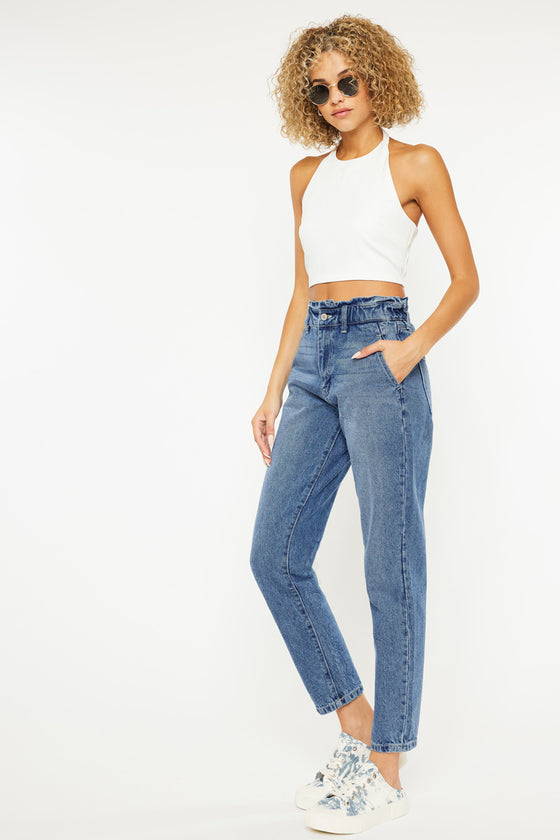 Enya Paperbag Mom Jeans - Official Kancan USA