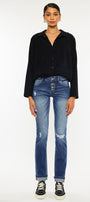 Eternity Mid Rise Slim Straight Leg Jeans - Official Kancan USA