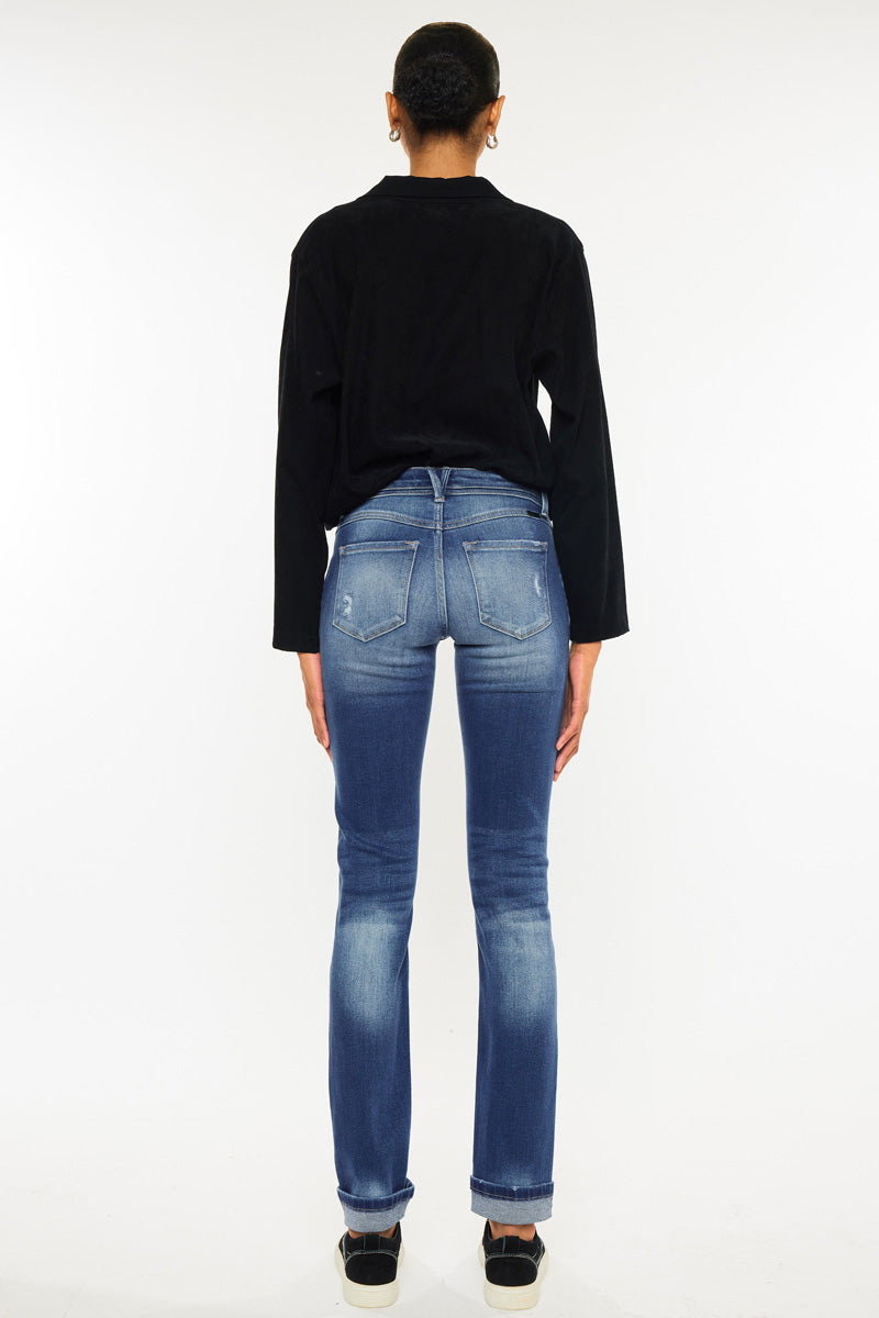 Eternity Mid Rise Slim Straight Leg Jeans - Official Kancan USA