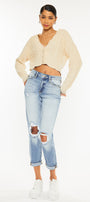 Milan High Rise Mom Jeans - Official Kancan USA