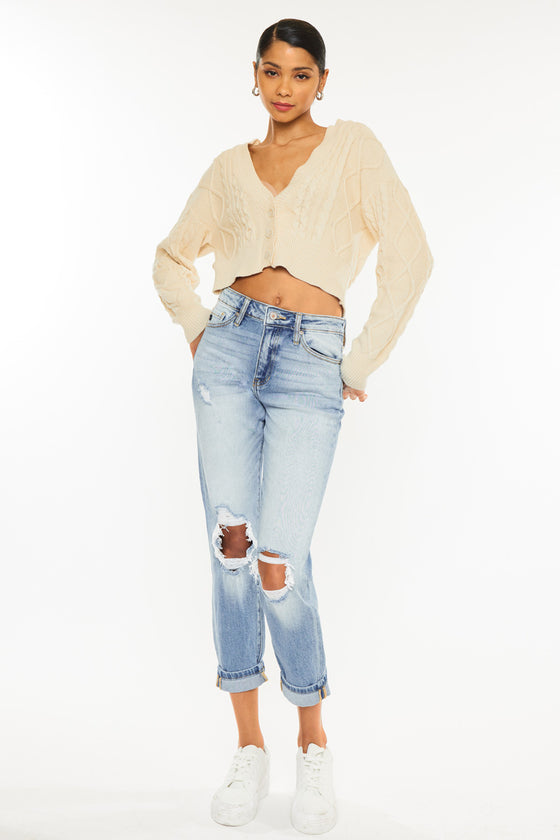 Milan High Rise Mom Jeans - Official Kancan USA