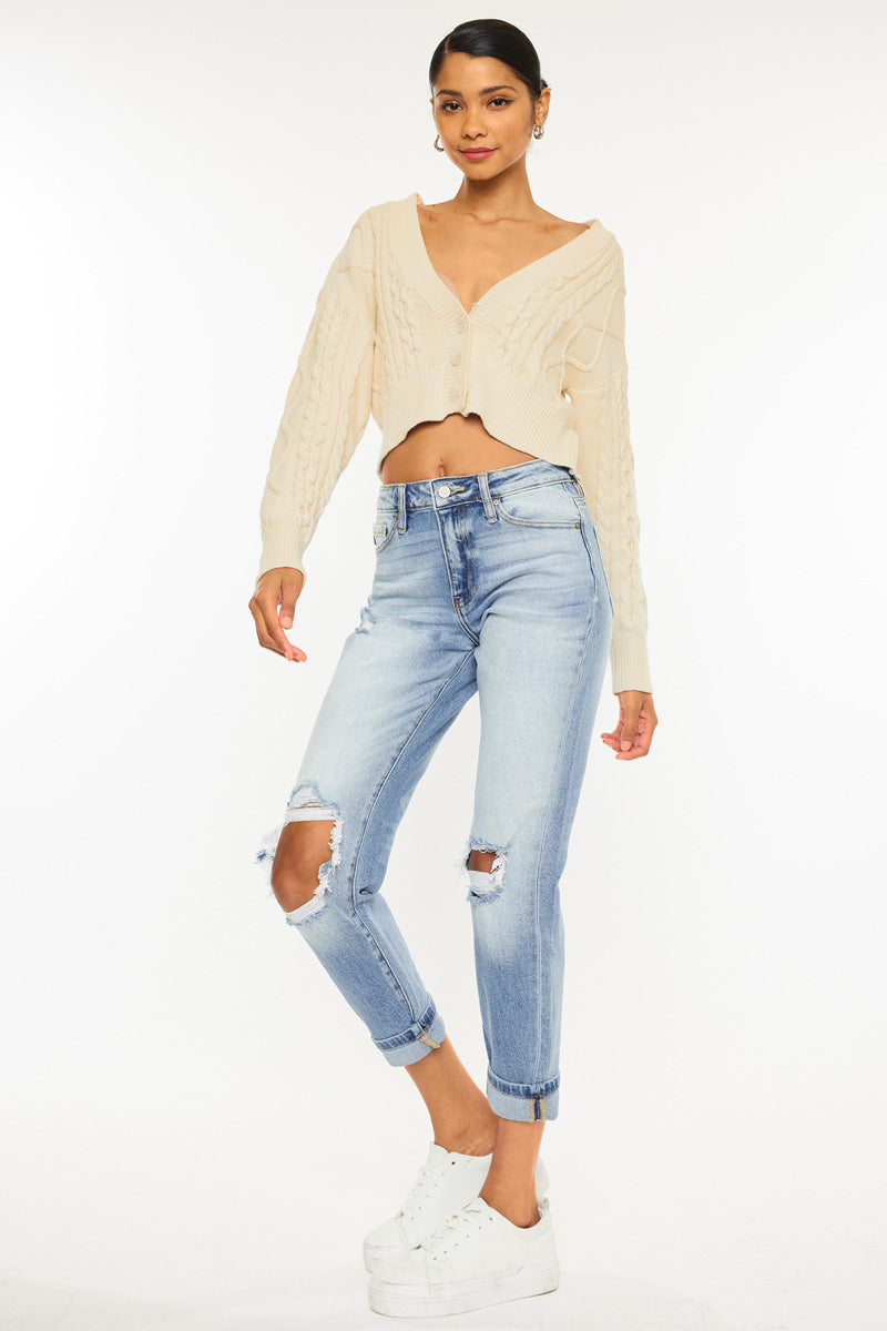 Milan High Rise Mom Jeans - Official Kancan USA