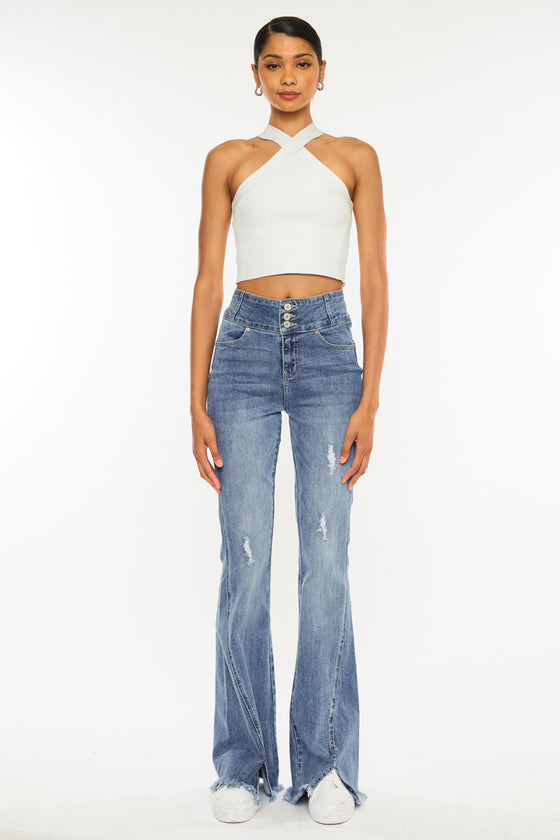 Miranda Ultra High Rise Flare Jeans - Official Kancan USA