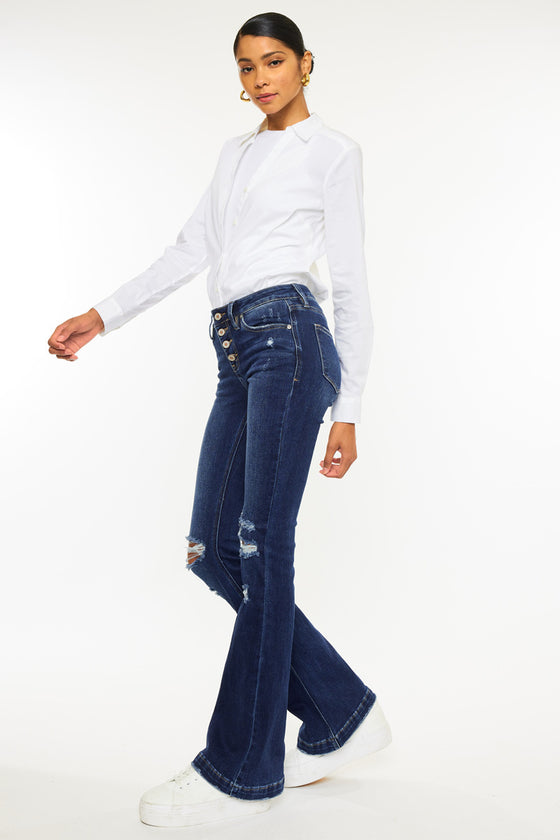 Harlowe Mid Rise Flare Jeans - Official Kancan USA