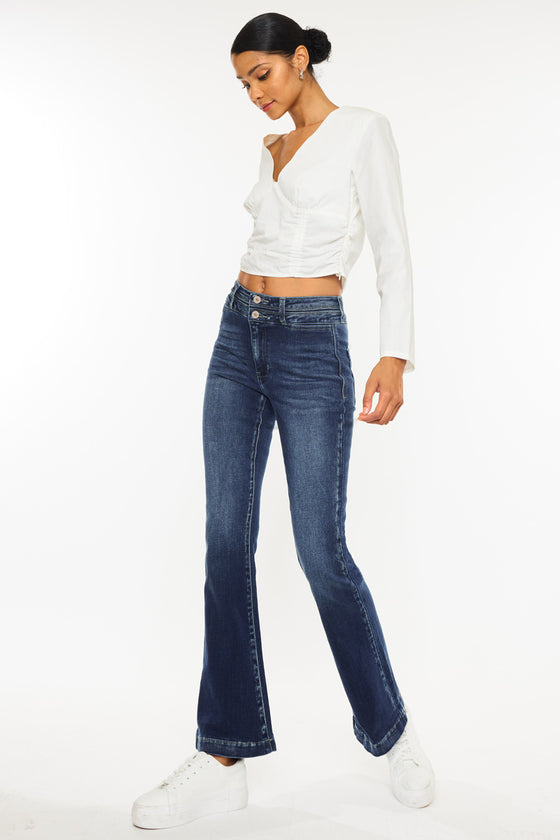 Caroline High Rise Flare Jeans - Official Kancan USA