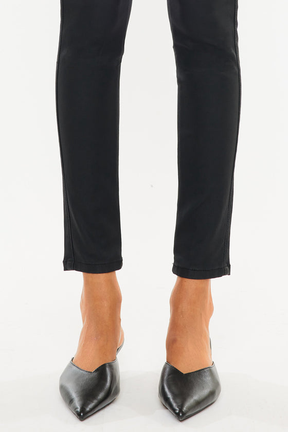 Autumn High Rise Faux Leather Ankle Skinny Pants - Official Kancan USA