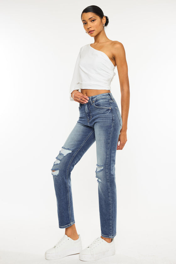 Norrine High Rise Slim Straight Jeans - Official Kancan USA
