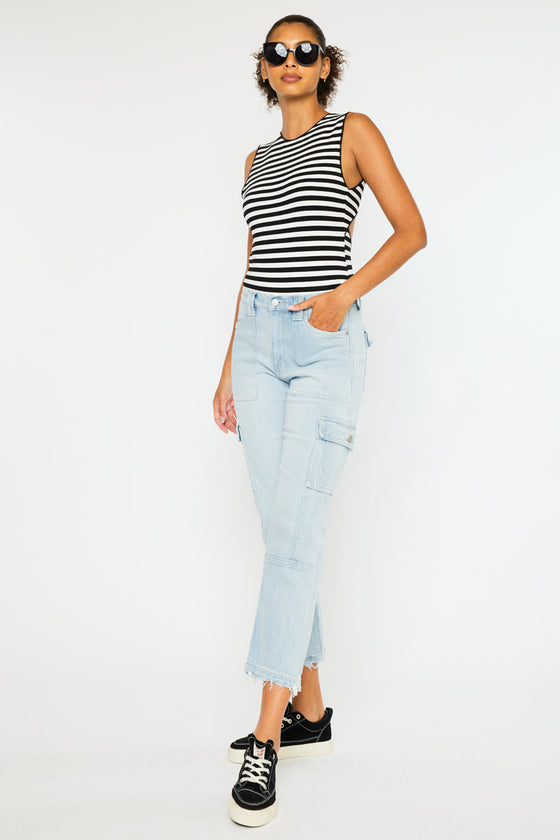 Felicity High Rise Straight Cargo - Official Kancan USA