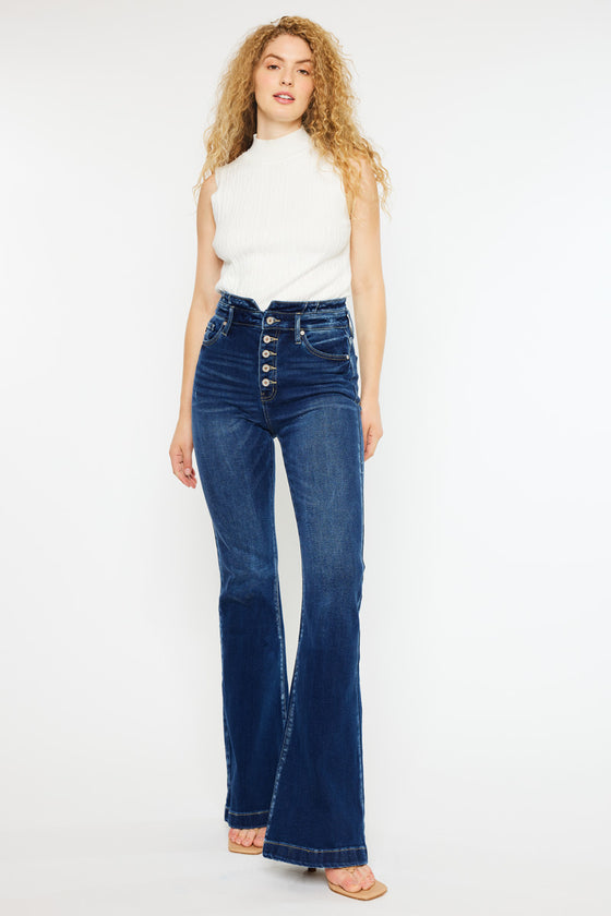 Mason Ultra High Rise Flare Jeans- Curvy - Official Kancan USA