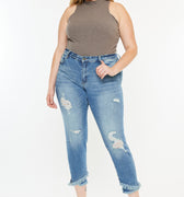 Gina Mid Rise Ankle Skinny Jeans (Plus Size) - Official Kancan USA
