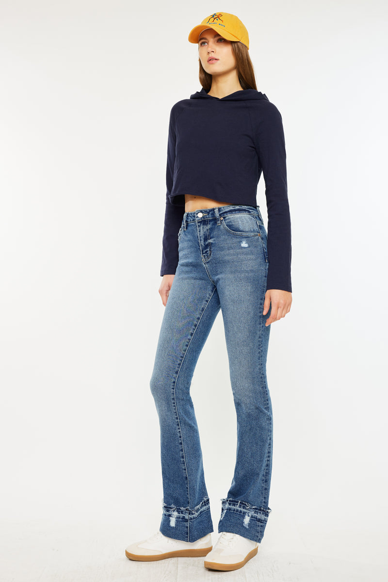 Donna High Rise Bootcut Jeans – Kancan USA