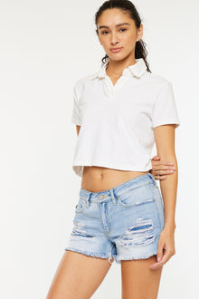  Gizelle Mid Rise Boyfriend Shorts - Official Kancan USA