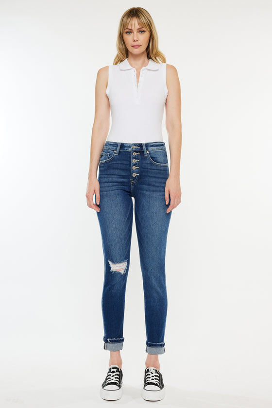 Sparrow High Rise Cigarette Leg Jeans - Official Kancan USA