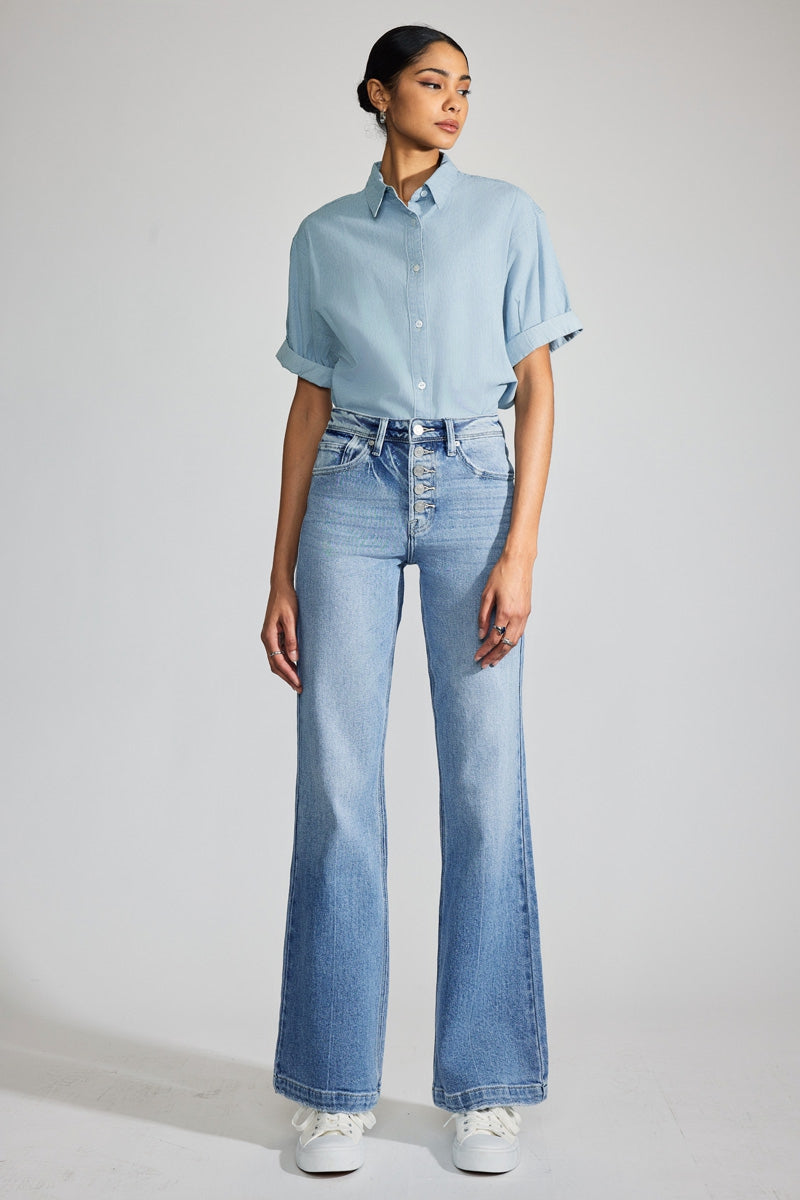 Aisha Premier High Rise Holly Flare Jeans - Official Kancan USA