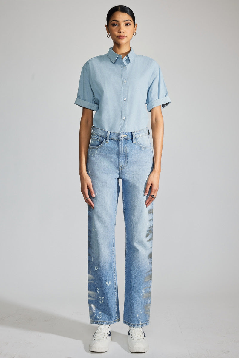 Genevieve Premier High Rise Straight Jeans – Kancan USA