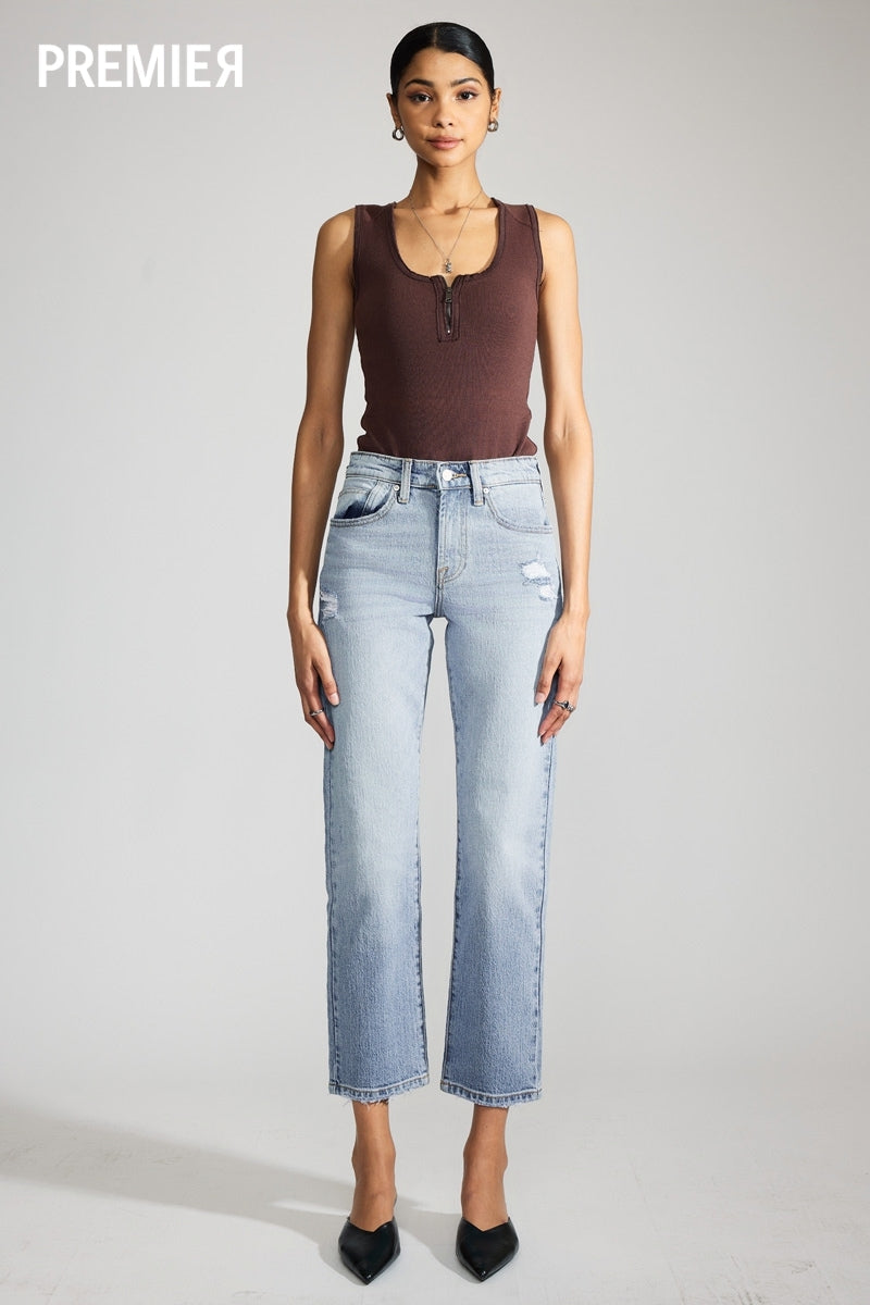 ♡cancan♡ Chantel Premier High Rise Ankle Straight – Kancan USA