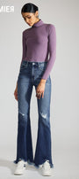 Mia Premier High Rise Distressed Flare - Official Kancan USA
