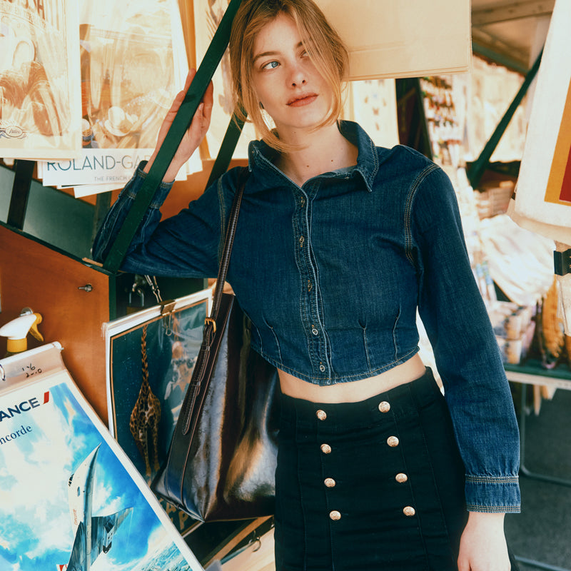 Miriam Cropped Button Up Shirt - Official Kancan USA
