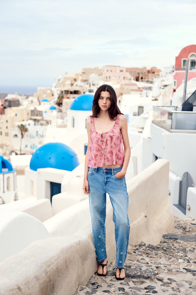 Louise Low Slung Baggy Jeans – Medium Wash Comfort Stretch - Official Kancan USA