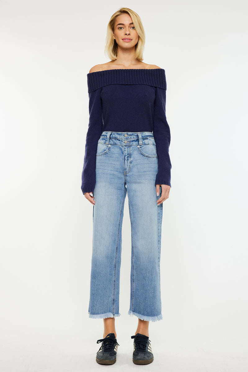 Gretchen Ultra High Rise Wide Jeans – Flattering Fit – Kancan USA