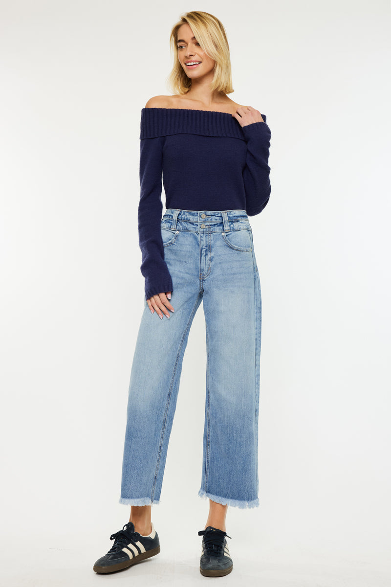 Gretchen Ultra High Rise Wide Leg Jeans - Official Kancan USA