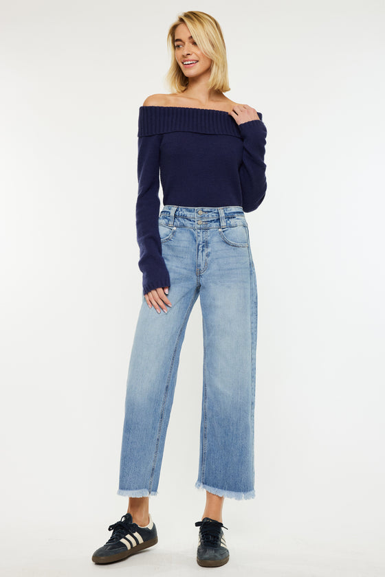 Gretchen Ultra High Rise Wide Leg Jeans - Official Kancan USA
