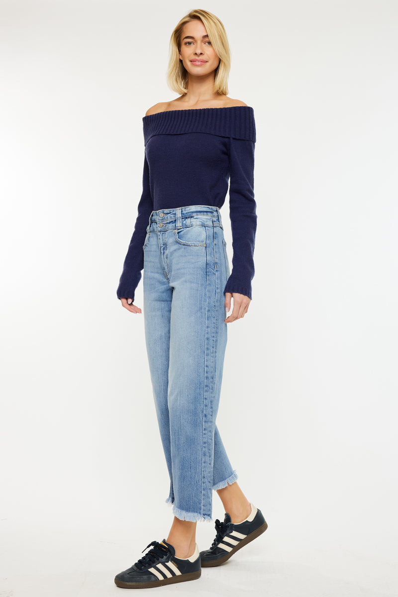 Gretchen Ultra High Rise Wide Jeans – Flattering Fit – Kancan USA