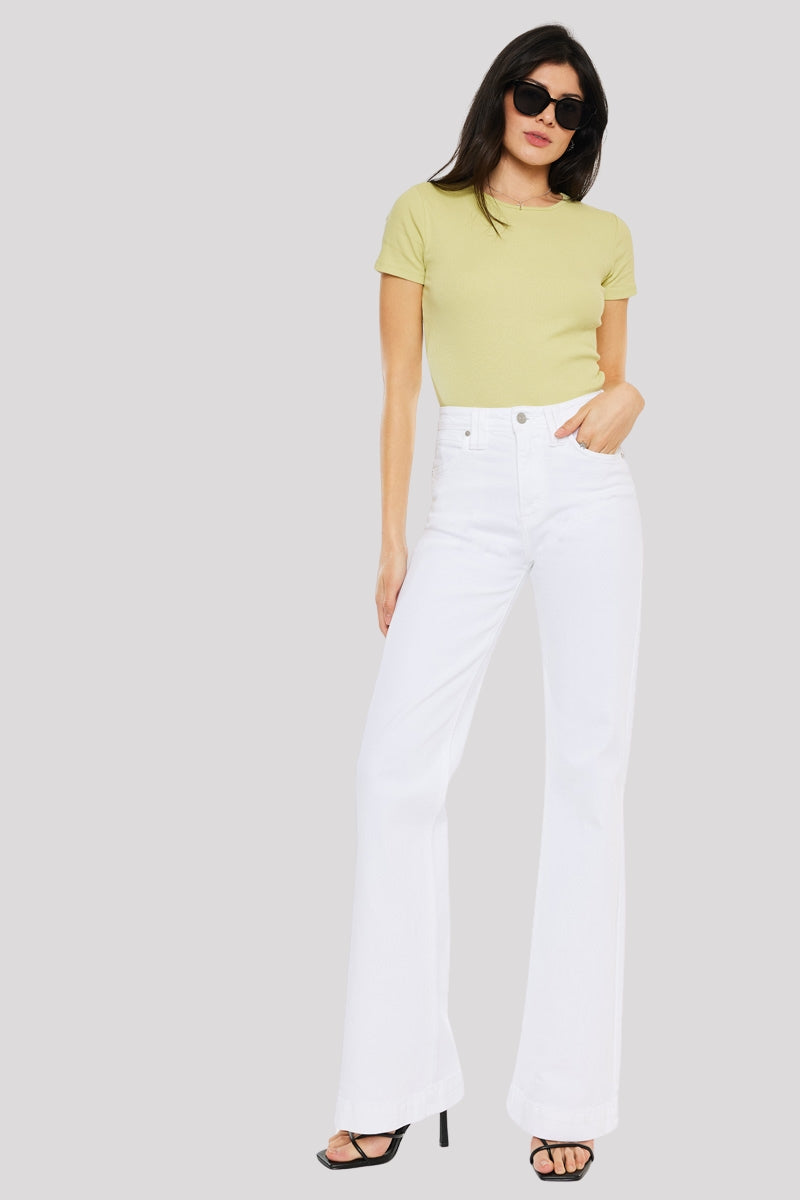 Sumayyah High Rise Flare Jean with Comfort Stretch | Kancan USA