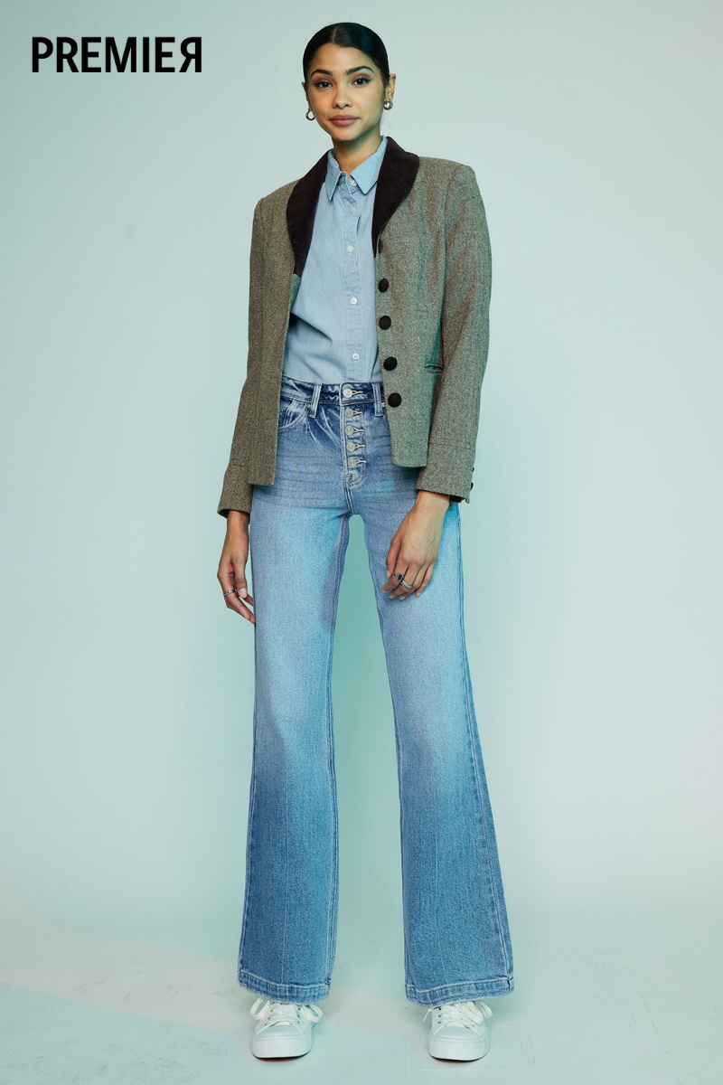 Aisha Premier High Rise Holly Flare Jeans - Official Kancan USA