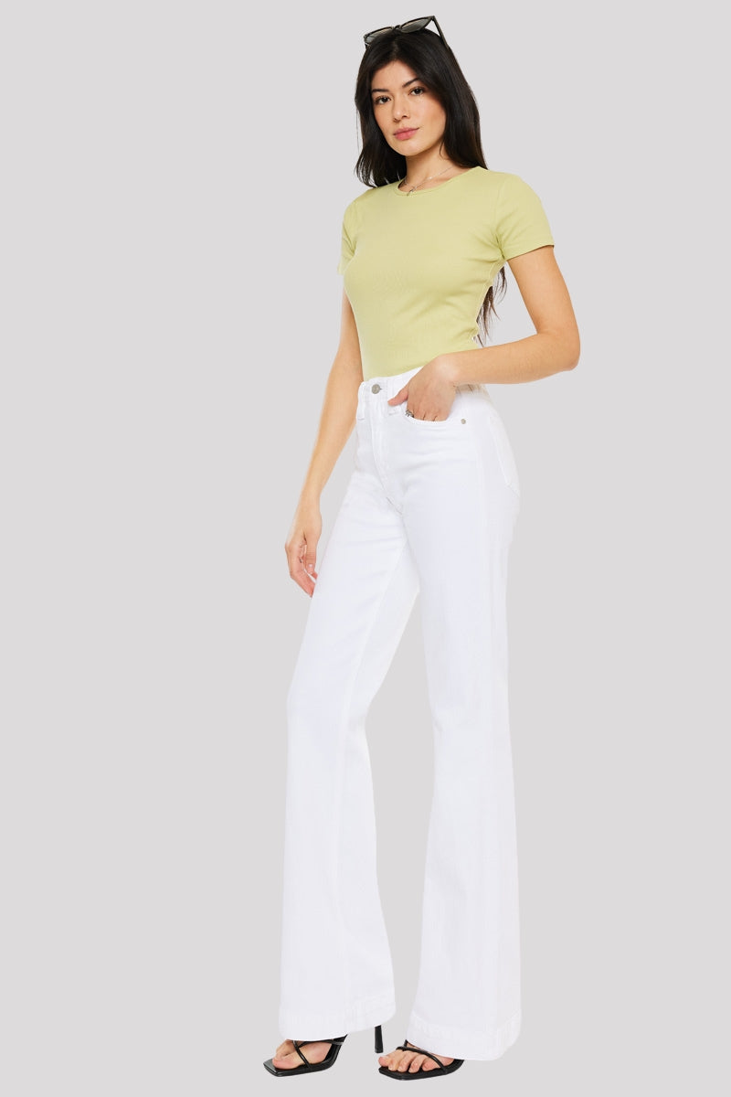 Sumayyah High Rise Flare Jean with Comfort Stretch – Kancan USA