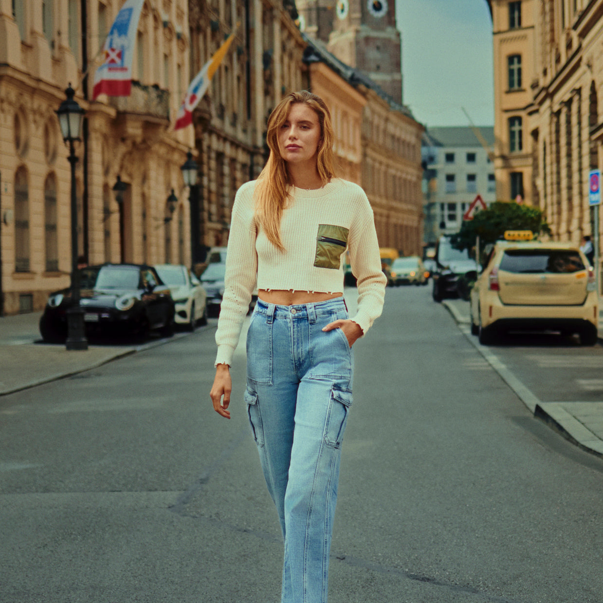 Oliwia High Rise Wide Skater Fit Jeans - Official Kancan USA