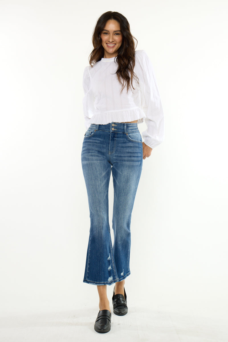 Hillary High Rise Crop Flare - Official Kancan USA