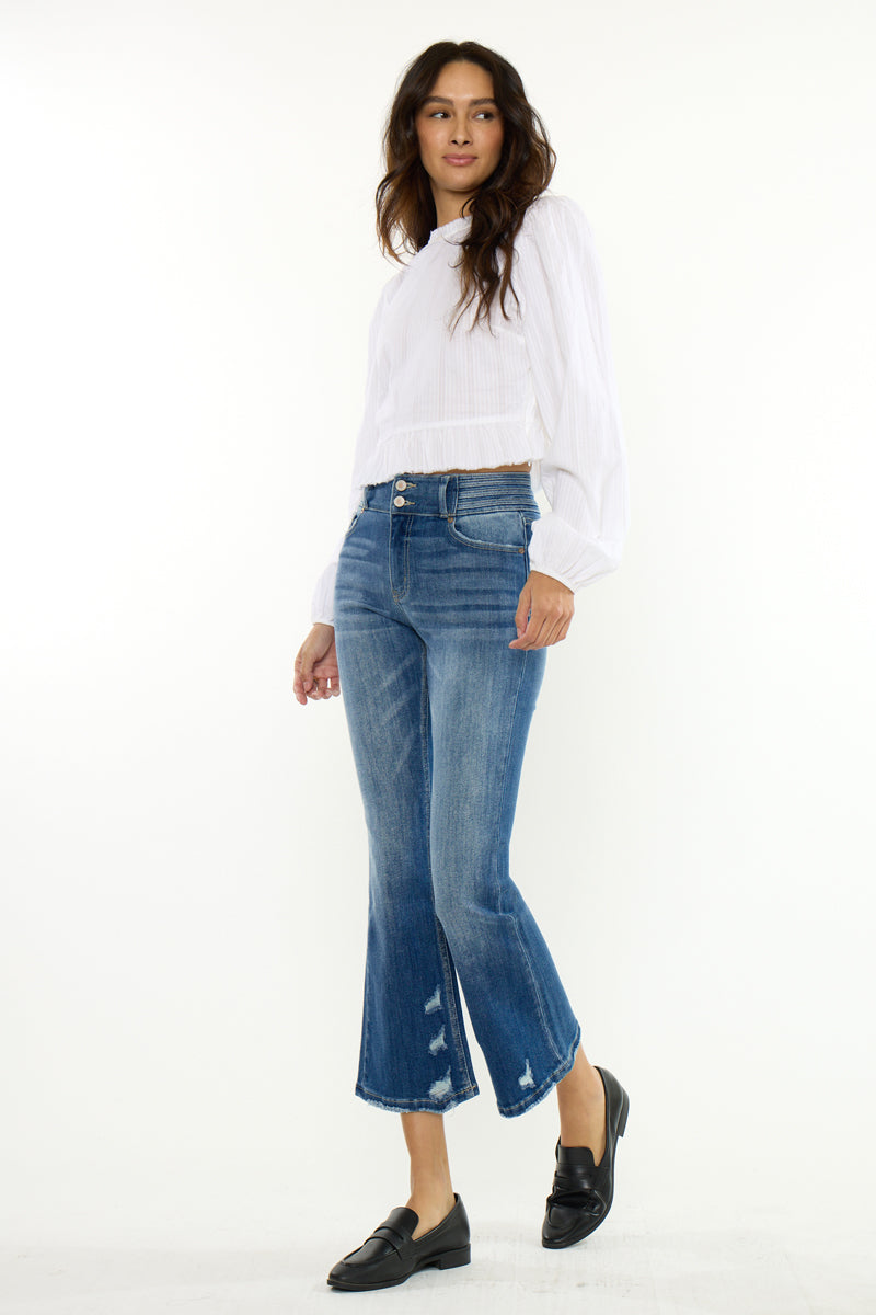 Hillary High Rise Crop Flare - Official Kancan USA