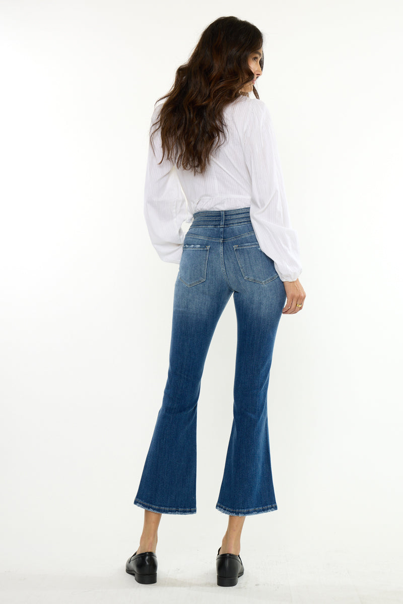 Hillary High Rise Crop Flare - Official Kancan USA