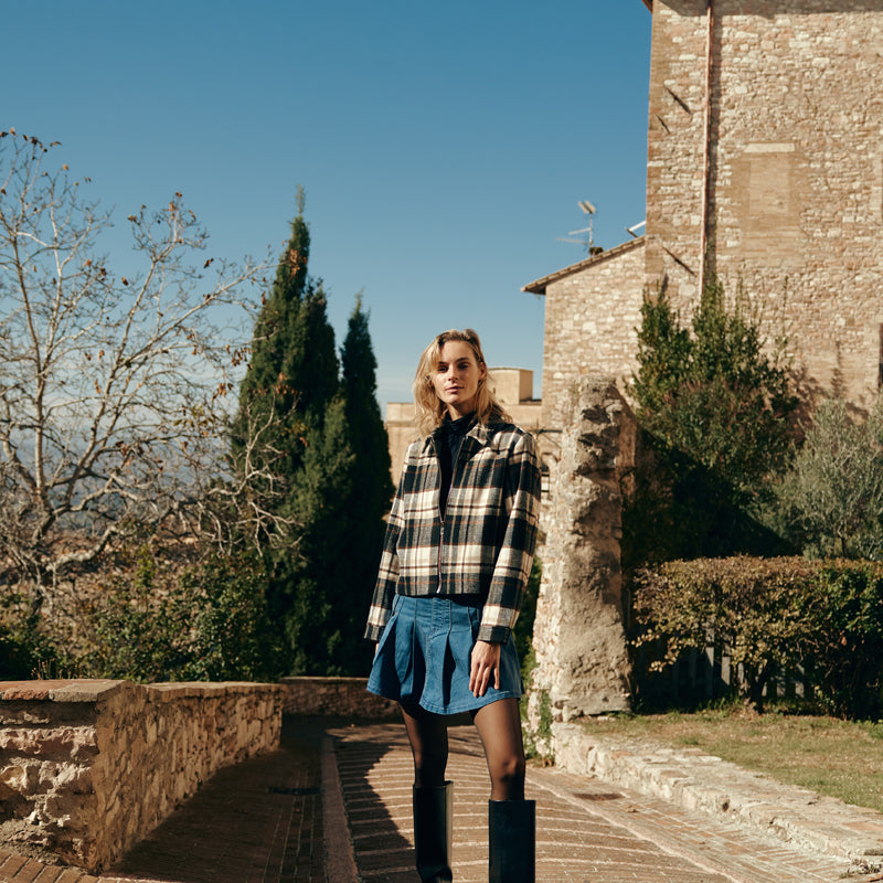 Sandy High Rise Pleated Mini Skort - Official Kancan USA