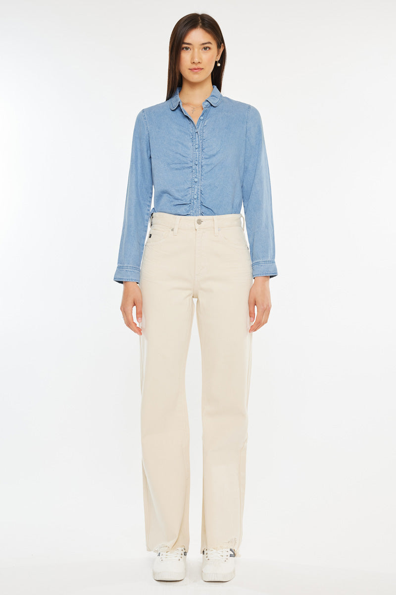 Mikaella Ultra High Rise 90's Flare Jeans - Official Kancan USA