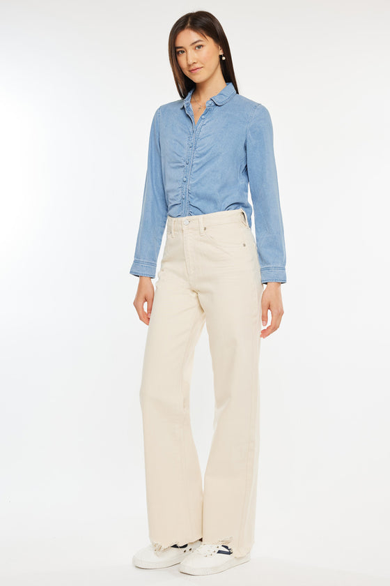Mikaella Ultra High Rise 90's Flare Jeans - Official Kancan USA