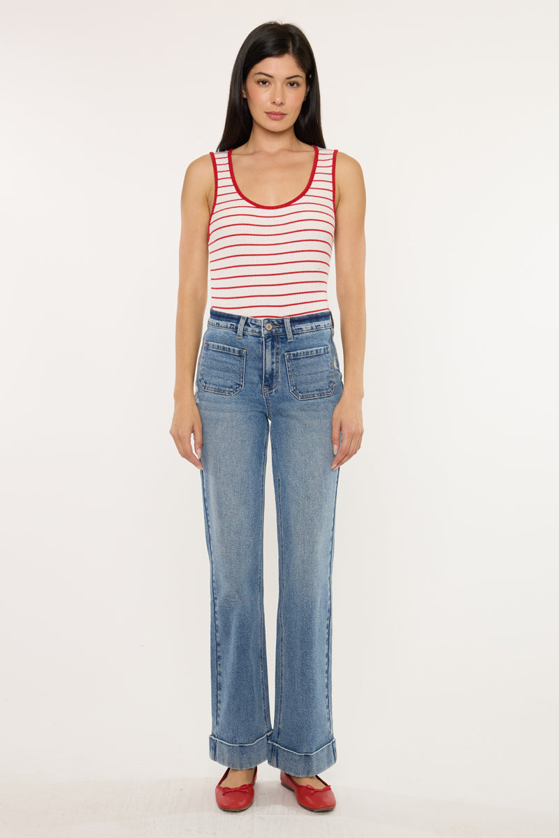 High Rise Flare Jeans - Official Kancan USA