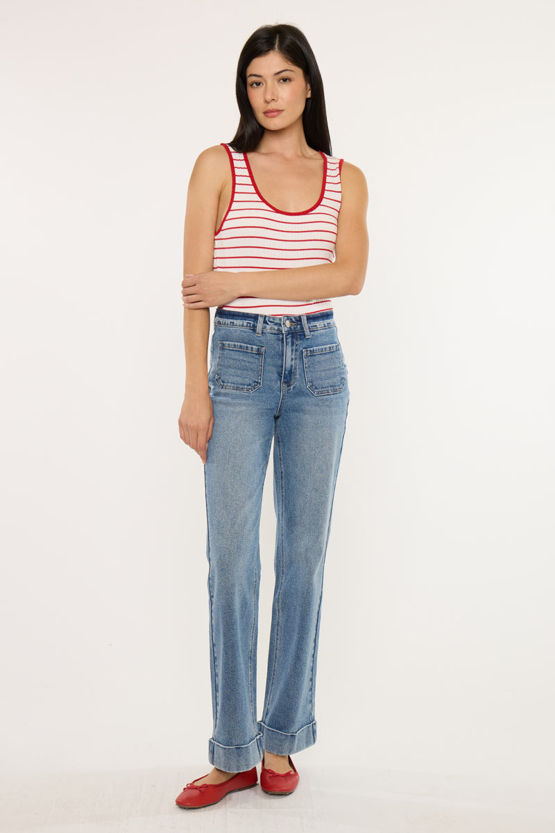 High Rise Flare Jeans - Official Kancan USA