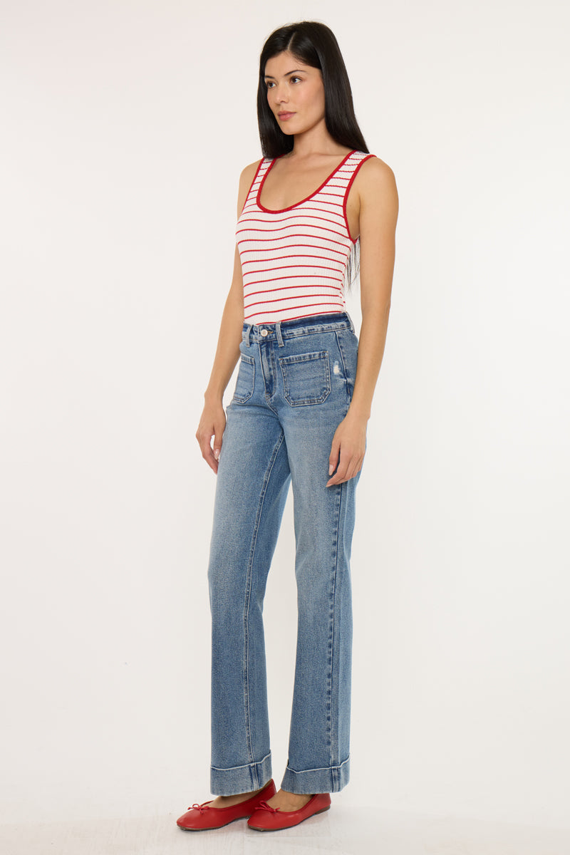High Rise Flare Jeans - Official Kancan USA