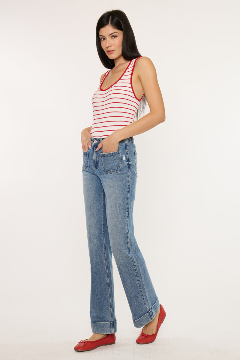 High Rise Flare Jeans - Official Kancan USA