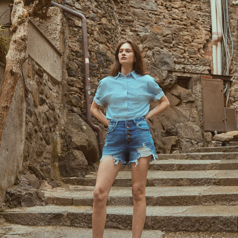 Sheila  High Rise Mom Shorts - Official Kancan USA