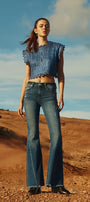 Cleo Mid Rise Flare Jeans - Official Kancan USA